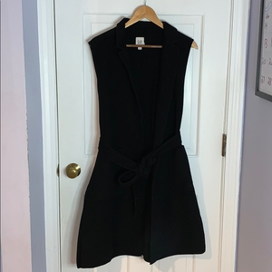GAP black‎ pea coat jacket fleece vest